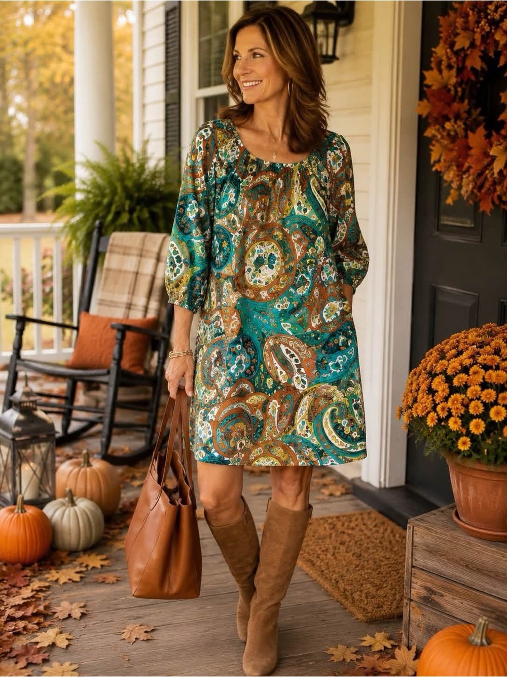 Tibi New York Silk-Cotton Paisley Dress | Size 6